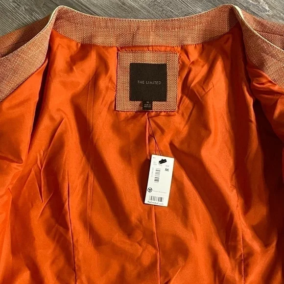The Limited Orange &,Cream Blazer NWT - Picture 5 of 5